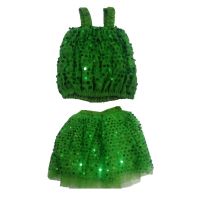 Western Dance Costume – Green Skirt & Top (4-7 Years) SRC6696