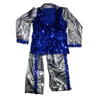 Western Dance Costume for Boy - Silver & Blue SRC6689