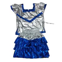 Western Dance Costume for Girls - Blue & Silver SRC6687