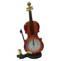 Guitar Analog Wall Clock with pen Stand (Assorted Color) SRG5840