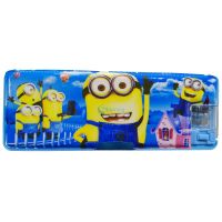 Cute Baby Cartoon Character Plastic Pencil Box With LED  SRS4890 - Minions