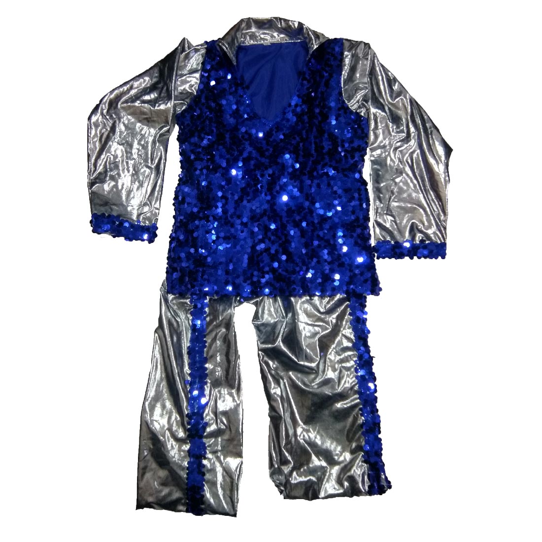 Western Dance Costume for Boy - Silver & Blue SRC6689 - 32