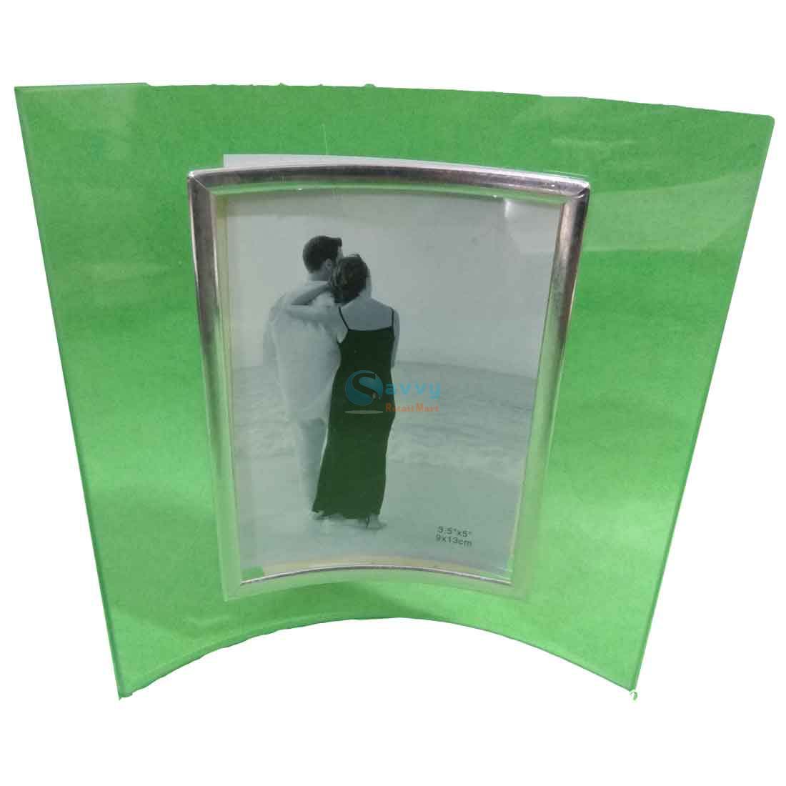 Savvy Glass Curved Photo Frame (Multicolor, 1 Photo) SRG5126