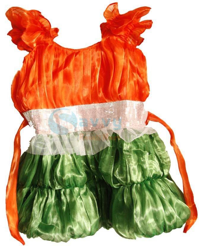 Fancy Dresses Tri-Color Baloon Frock Kids Costume SRC5642