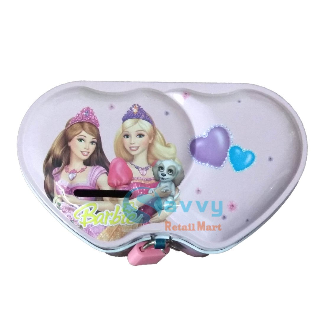 Double Heart Style Piggy Bank for Kids SRT5909