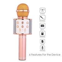 WS-858 Wireless Bluetooth Microphone for All Android and iOS Devices {Random Colour} SRO6156