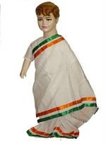 Fancy Dresses Tiranga Border Saree Kids Costume SRC5624 - 36